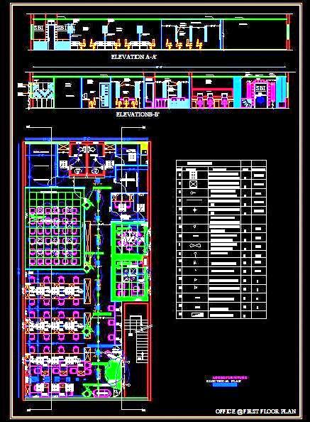 Bank Branch Office Design DWG with Interior Layout Details